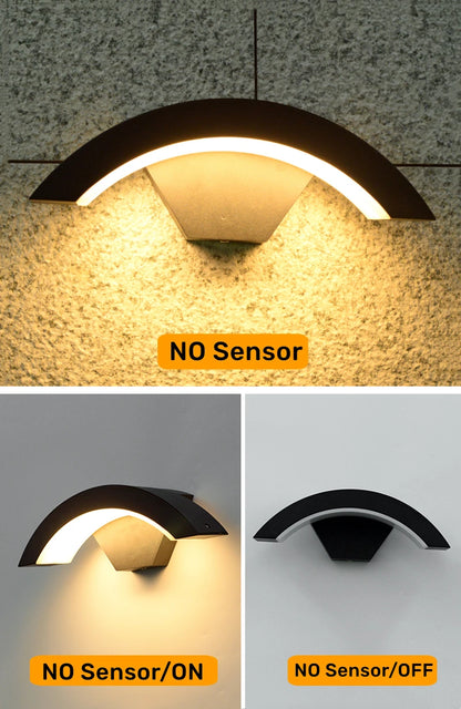 Khelsse Utomhusvägglampa LED IP65 – PIR Rörelsesensor 12/24/30/36W 150lm/W Varmvit Neutralvit Kallvit Aluminium 2år Garanti