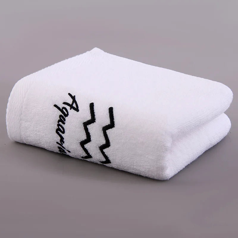 12 Constellation Letters Towel Embroidery Cotton Absorbent Quick Dry Lovers Gift Thickened Sport Soft fashion Face Towel 35x75cm