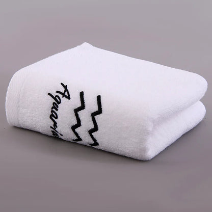 12 Constellation Letters Towel Embroidery Cotton Absorbent Quick Dry Lovers Gift Thickened Sport Soft fashion Face Towel 35x75cm