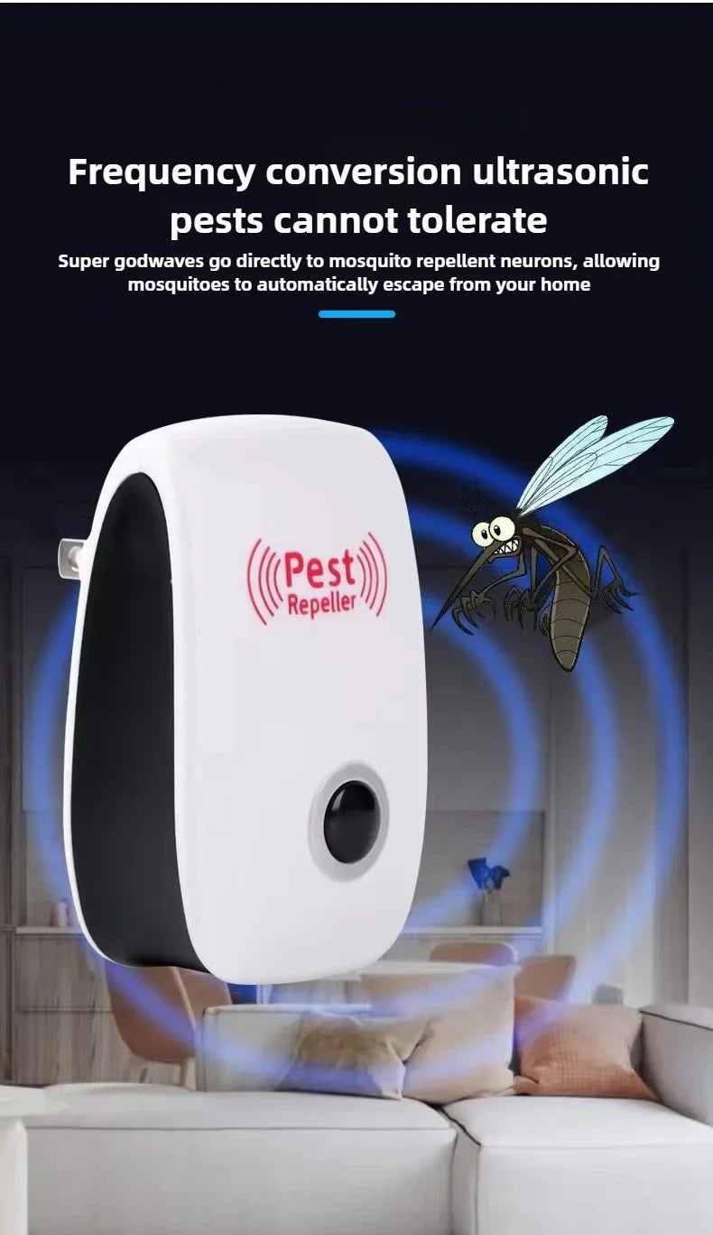Ultrasonic Rat Destruction Mosquito Killer Repellent Pest Control Safe Effective For Home Garden Indoor Outdoor Insect Repeller