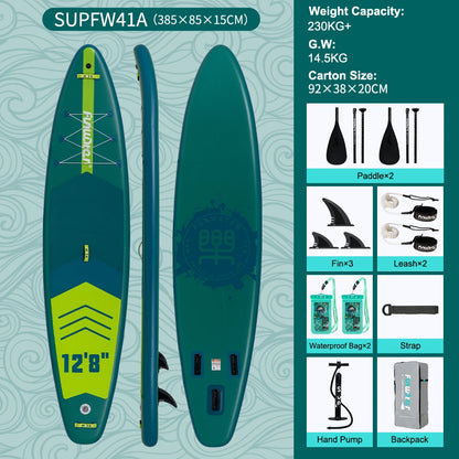 FunWater uppblåsbart SUP-bräde med tillbehör – flera storlekar
