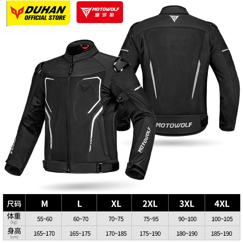 Motorcycle Jacket Summer Breathable Moto Riding Jacket Wear-resistant Motorbike Jacket Detachable protective equipment