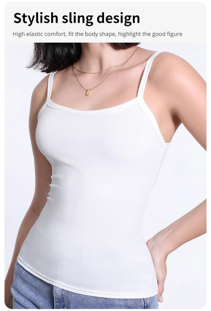 1/3 Pieces Four Seasons Thin Ladies Solid Color Joker Camisole Young Women Plus Size Comfortable and Sexy T-shirt Shirt Casual