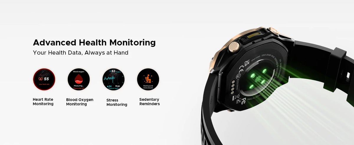 DOOGEE Anywise W1 AI Smart Watch GPS 1.43" AMOLED Display 24Hrs Health Monitoring 5ATM Water Resistance Waterproof Sport Watch