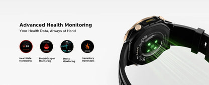 DOOGEE Anywise W1 AI Smart Watch GPS 1.43" AMOLED Display 24Hrs Health Monitoring 5ATM Water Resistance Waterproof Sport Watch