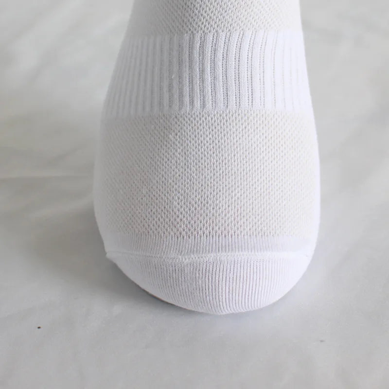 10 Pairs 100% Cotton Men Socks Summer Thin Breathable Socks High Quality No Show Boat Socks Black White Gray Short For Students