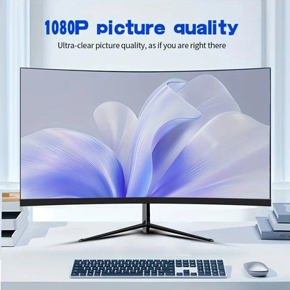 Crua Gf320A 32-Inch Fhd Curved Gaming Monitor, 1920×1080 Va Panel, 75Hz Refresh Rate, 2800R Curved Screen, Anti-Glare Technology, Frameless Design, Vesa Mounting Support, Immersive Pc Display for Gaming, Sports, Home, and Of