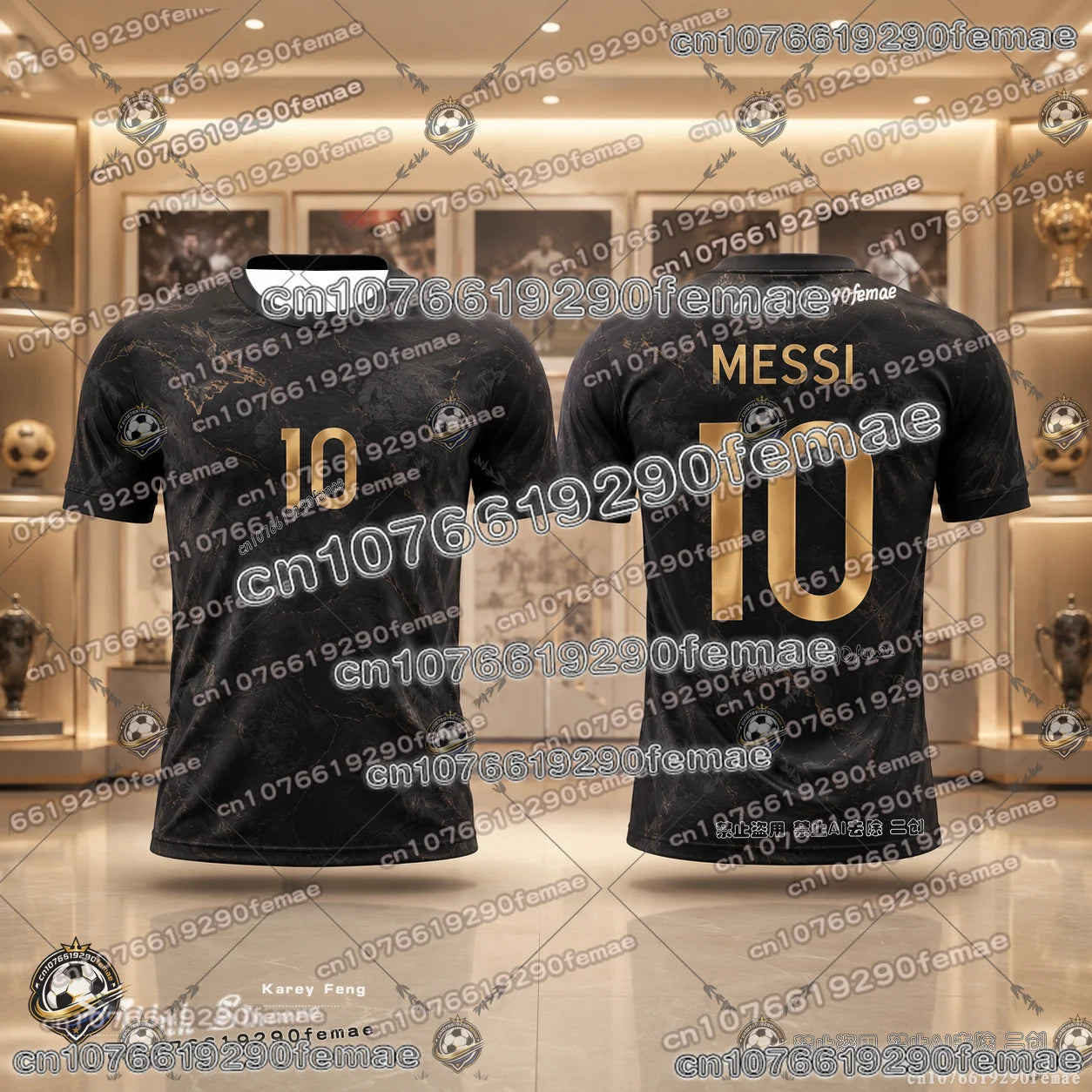 2026 Messi Football Fans Commemorative Jersey Quick Dry Breathable Casual Sports Soccer Shirt Short Sleeve Tee for Kids Adults