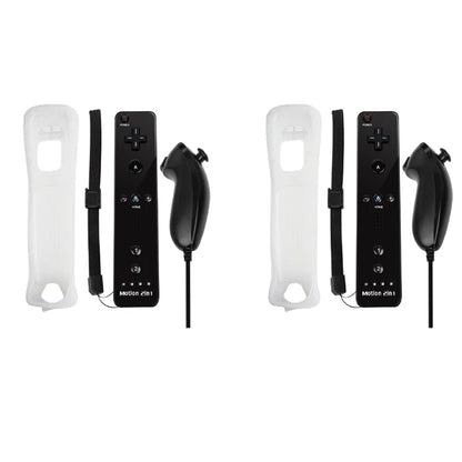 Nintendo Wii Trådlös Handkontroll 2-i-1 – Med/Utan MotionPlus, Silikonskål, Bluetooth, Wii/Wii U/Wii Mini