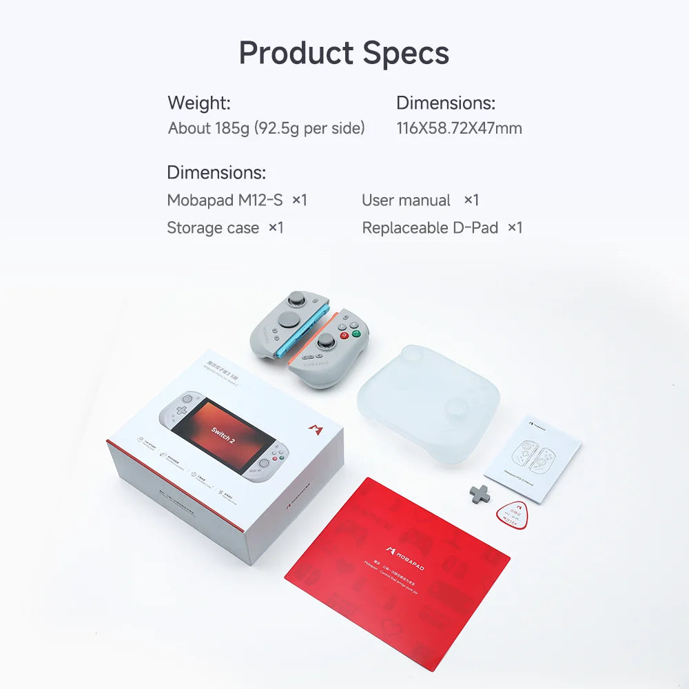 MOBAPAD M12 S / M12 HD Pro Controller för Nintendo Switch 2 – TMR Driftfria Joystickar Hall-Linear Triggers Remap Macro CE