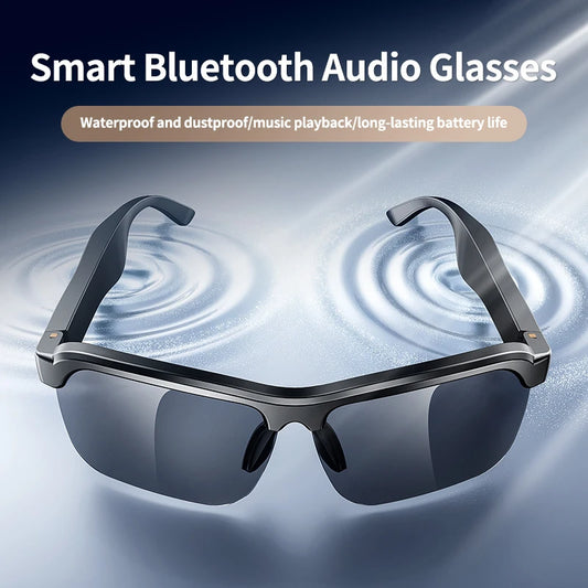 DIXSG Smarta Bluetooth Glasögon – Samtal Musik Video AI-Översättning Touch Sport Solskydd Herr Dam CE Svart