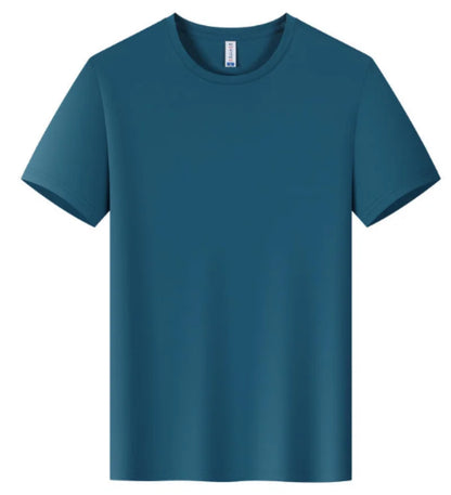 Herr Sport T-Shirt 2026 – Quick Dry Logotryck Brodyr Kortärm O-ringad Andningsbar 8 Färger S–4XL