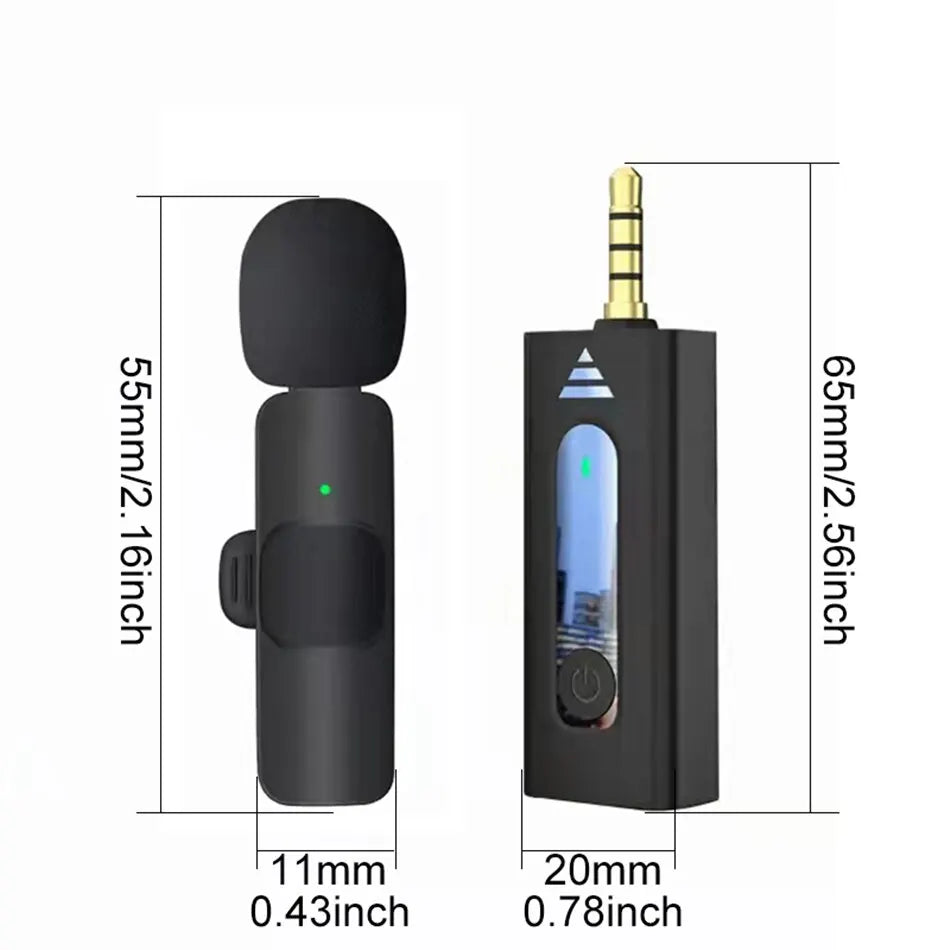 KEBIDU Lavalier Microphone Wireless 3.5mm Omnidirectional Condenser Mic Megaphone for Camera Speaker Phone Recording Live Stream