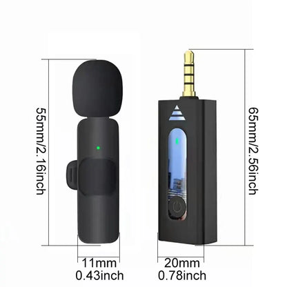 KEBIDU Lavalier Microphone Wireless 3.5mm Omnidirectional Condenser Mic Megaphone for Camera Speaker Phone Recording Live Stream