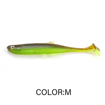 Supercontinent leanness ShadTeez T-tail 5cm/7.5cm/12cm Pike Zander Predator Fishing 3d eyes Soft lure Fishing lures