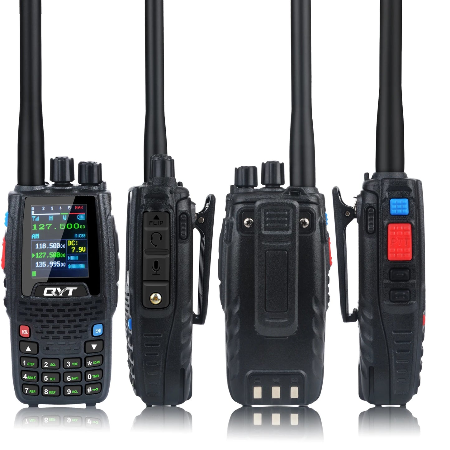 QYT KT-A16 Air Band Tx Handheld Walkie Talkie 118.000-136.999MHz TX Rx Aviation Portable Radio 6Watt 200Ch NoAA Weather Forecast
