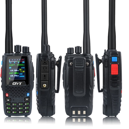 QYT KT-A16 Air Band Tx Handheld Walkie Talkie 118.000-136.999MHz TX Rx Aviation Portable Radio 6Watt 200Ch NoAA Weather Forecast