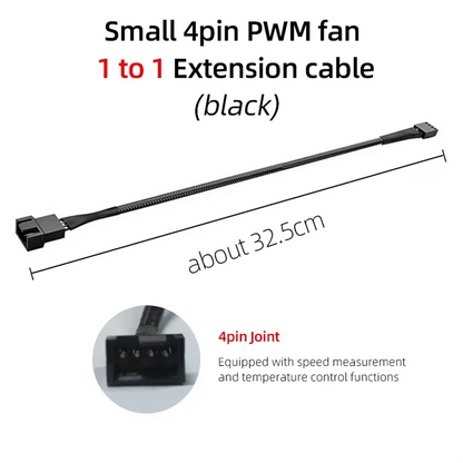 4-pin PWM-fläktkabel och splitter – 1 till 1, 2, 3 eller 4