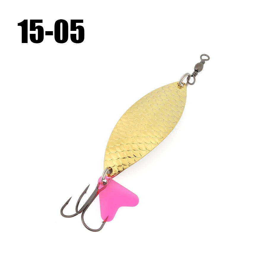 W.P.E Fishing Lure JIG Double Artificial Bait 8 Grams With Connector Three-anchor hook Metal sequins For fishing