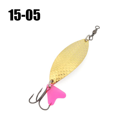 W.P.E Fishing Lure JIG Double Artificial Bait 8 Grams With Connector Three-anchor hook Metal sequins For fishing