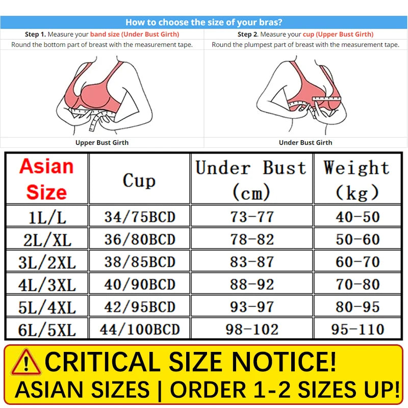 FallSweet 6PCS Ice Silk Lace Bras for Women Wireless Push Up Bralette Deep V Plus Size  Brassiere Soft Lingerie Mom Underwear