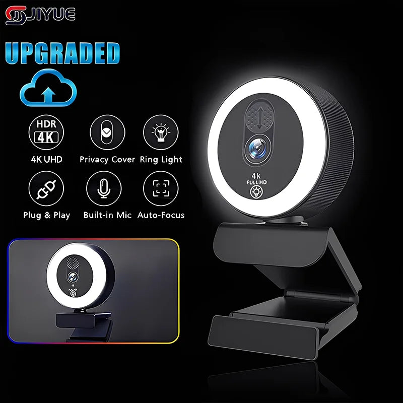 EOENKK USB-webbkamera för streaming – välj 1080p, 2K eller 4K