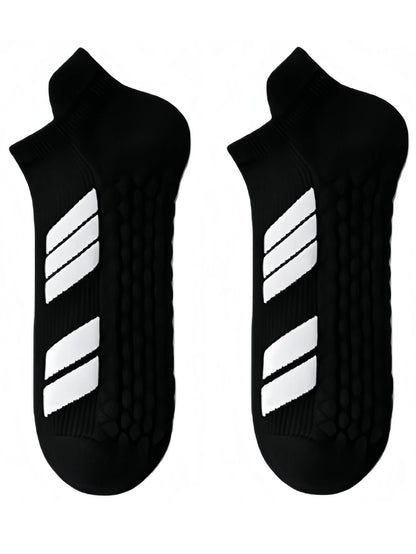 10Pairs Black Low Cut Sports Socks Unisex Breathable Sweat Absorbing Running Basketball Leisure Towel Bottom Socks for Men And W