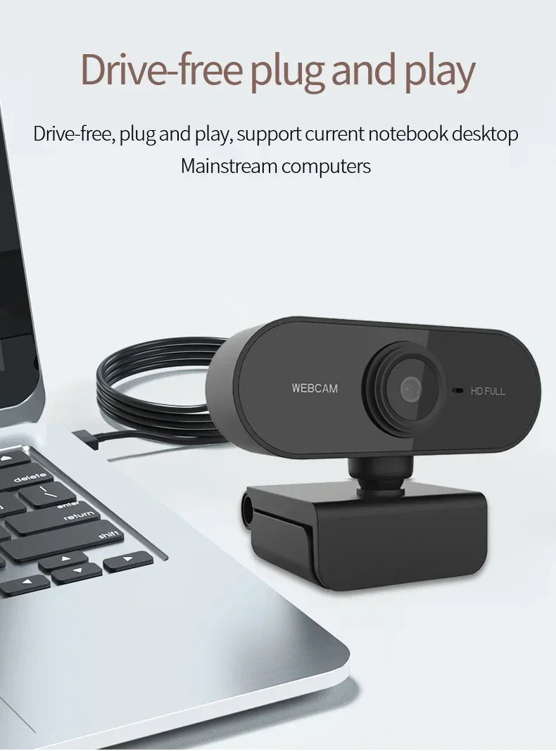 2026 Webcam 1080P Mini Camera 2K Full HD Webcam with Microphone 30fps USB Web Cam for Auto Focus PC Laptop Video Shooting Camera
