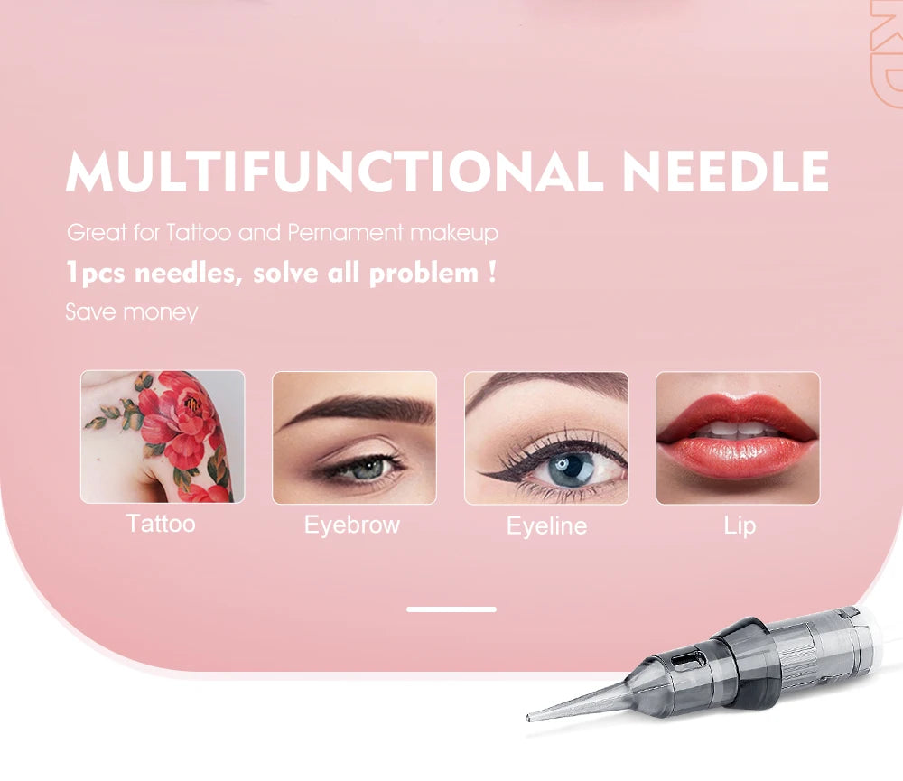 20pcs/Box Tattoo Needles Revolution Cartridge Curved Magnum Shader 0.16/0.18/0.3/0.35mm Tattoo Cartridges for Permanent Makeup