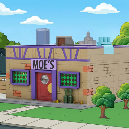 MOC Simpsons Anime Moe's Tavern Byggklossar Modell