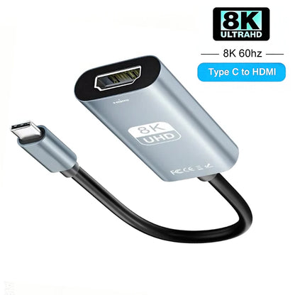 KEBIDU 8K 4K 60Hz 30Hz USB C to HDMI Cable Type C HDTV Converter Adapter Cable For MacBook Smartphones PC Laptop