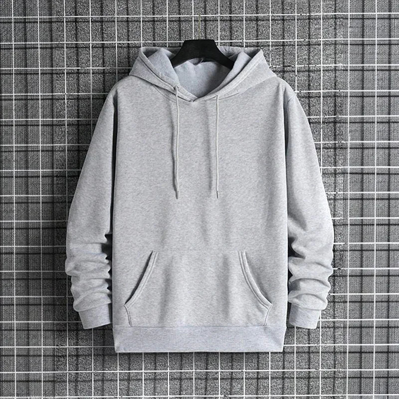 2025 Fall/winter New Arrival Men's Hoodie High Quality Solid Color Hooded Sweatshirt Male Home Outdoor Casual Fashion Pullover