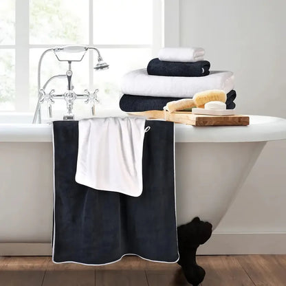 Luxury 6Pcs Towel Set 2 Bath 2 Hand 2 Face Microfiber Highly Absorbent Fast Drying Hotel Quality for Home Spa Bathroom