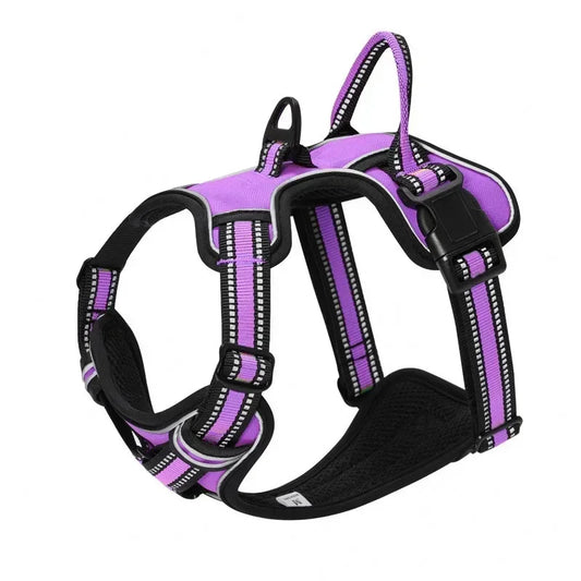 Justerbar Hundsele med Reflex – Andningsbar Oxford-väst, No-Pull, S–XL, 8 Färger