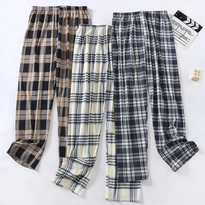 Herr Pyjamasbyxor Långa – Tunna Andningsbara Casual Hemmabyxor, 12 Färger M–6XL