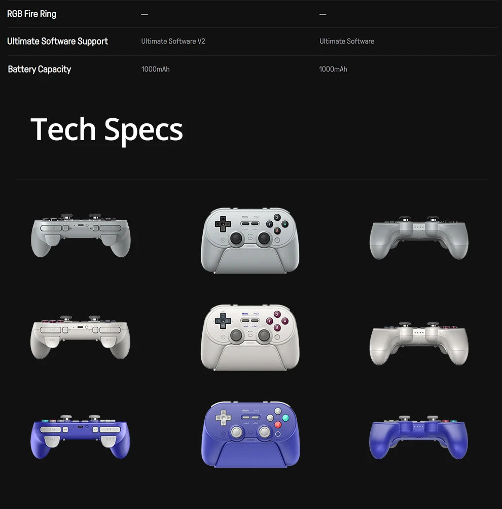 8BitDo Pro 3 Bluetooth Game Controller Wireless Gamepad with TMR Joysticks for NS Nintendo Switch 2, PC Windows, ANDROID, iOS