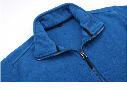 Herr/Dam Fleecejacka Vinter 2026 – Anpassningsbar Tryck Vandring Camping Outdoor S–4XL 6 Färger