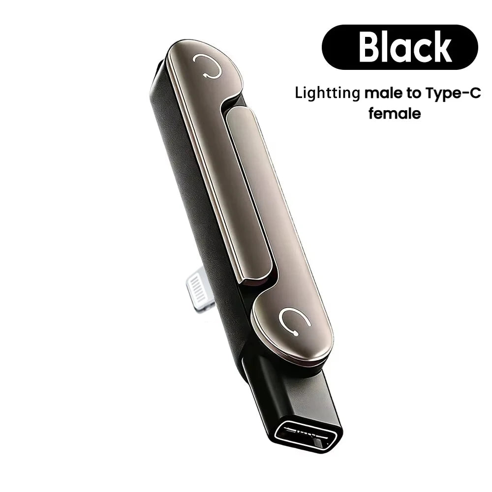 240W USB C Lightning Built in Stand Adapter Multi Function Foldable Converter for Phone
