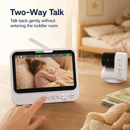 MvpSecam babyvakt med kamera och 7-tumsskärm – utan Wi-Fi
