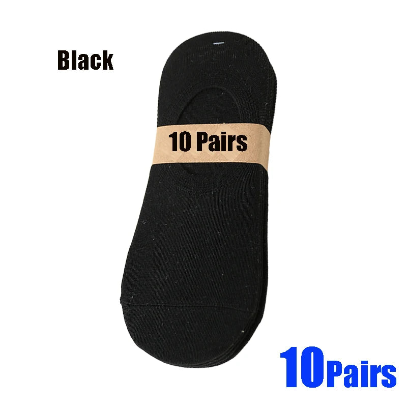 Osynliga Båtsockor Unisex 5/10/20-pack – Andningsbara No-Show Strumpor, Flera Färger