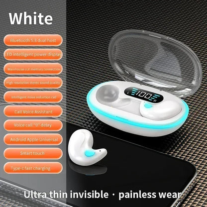 X55 True Wireless Earbuds – Bluetooth 5.0 HiFi Stereo Brusreducering Sport Gaming Sleep 350mAh Fodral Lila Svart Blå Vit Khaki
