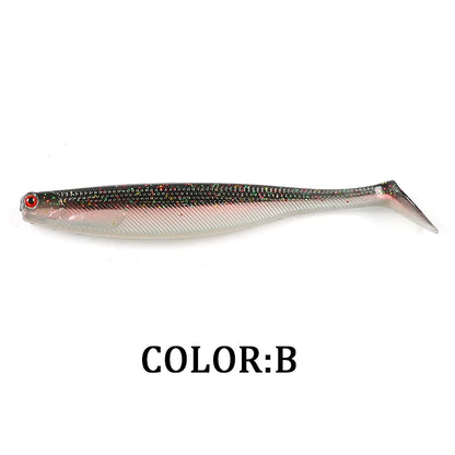 Supercontinent A ShadTeez T-tail 50mm 70mm 100mm Pike Zander Predator Fishing 3d eyes Soft lure Fishing lures