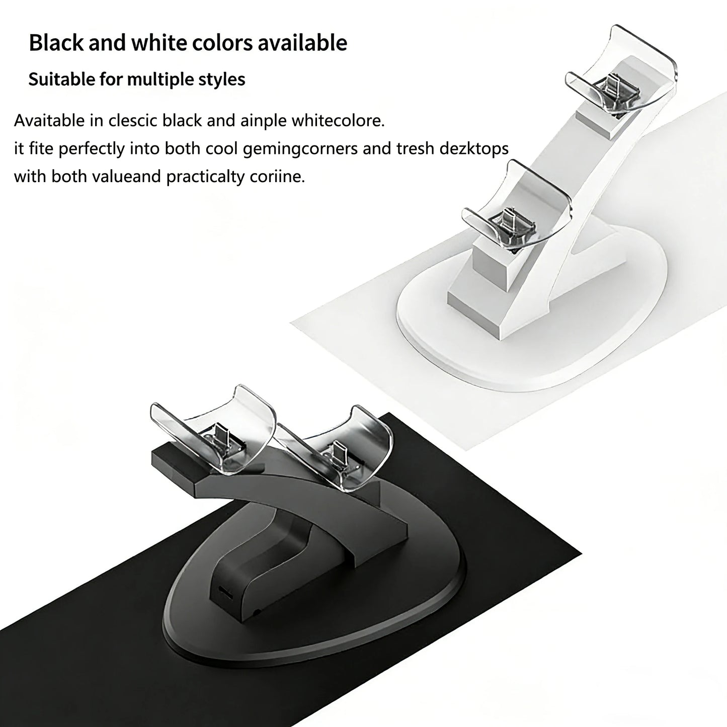 Dual Controller Charger Dock Station for Switch Pro Controller Fast Charging Station for 2 Controllers Charging Dock for Switch
