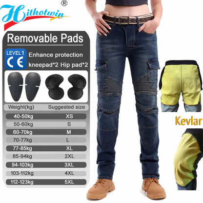 Kevlar Motorcykeljeans för Kvinnor - Blå