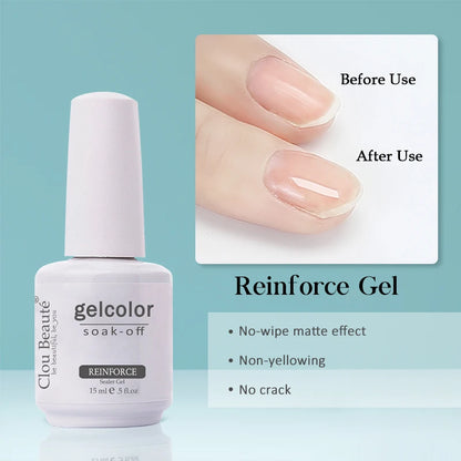 Clou Beaute Gel Nail Polish Neon Brown Royal Blue Red Green Pastal Nude Nail Art Varnishes Gel Lacquer Top Coat UV Gel Nail
