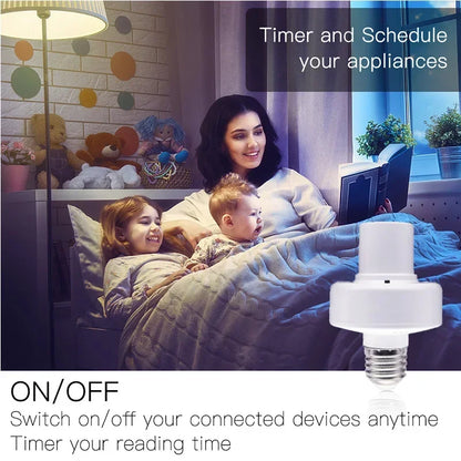 WiFi Smart Lampadapter E27/E26 – Tuya & Smart Life, Timer, Alexa & Google Home (Kundanpassad)