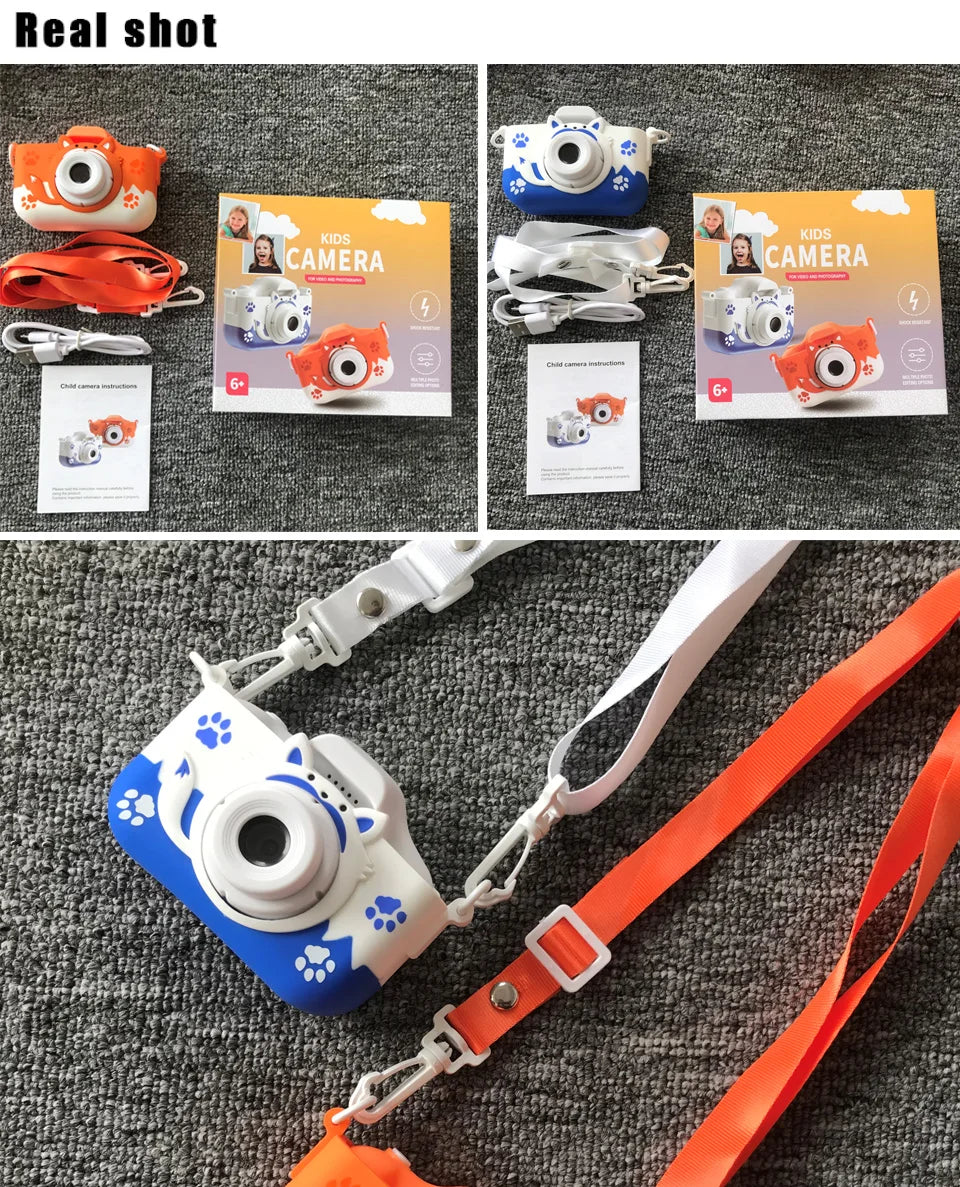 Super Cute Children Camera 1080P HD Toddler Digital Video Camera 2.0-inch Kids Camera with Silicone Cases Toys for  Christmas