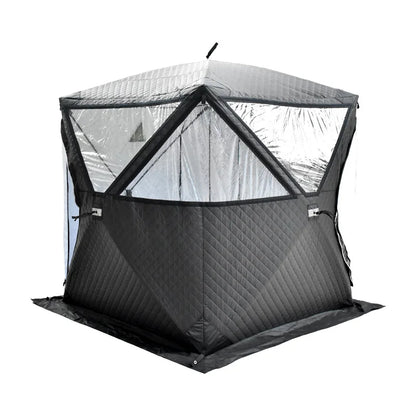 Winter Outdoor Pop Up Windproof Thickened Cold Resistant Sauna Room Portable Square Large Ice Fishing House Tent