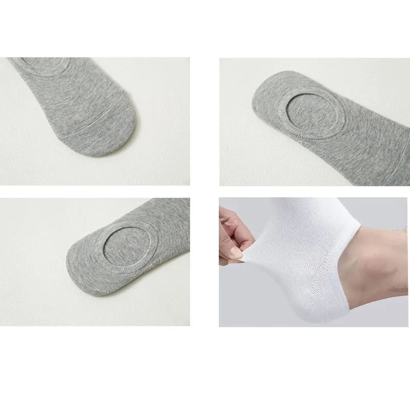 Wholesale 20PCS(10pairs) Pack Male Anti-slip Hidden Foot Socks, Thin Breathable Invisible Liner Socks, Multi Color No Show Socks