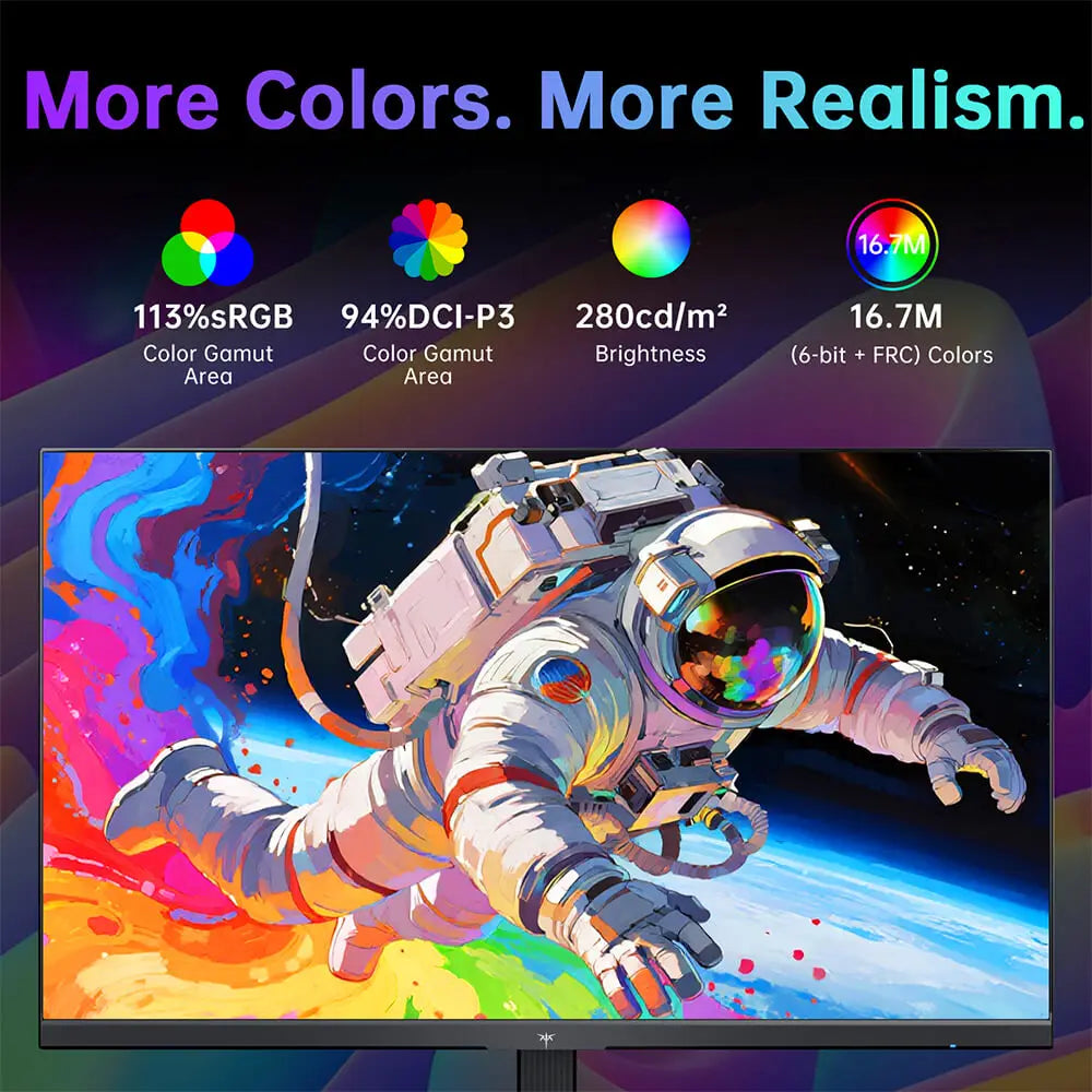 Hot KTC H24B9S-2 144Hz Gaming Monitor, 23.8' FHD IPS Display, 178° Wide Viewing Angle, 113% SRGB, 16.7M Colors, Low Blue Light, 280 cd/m², HDMI & VGA, VESA 75x75mm Mount, Smooth Gaming & Daily Productivity